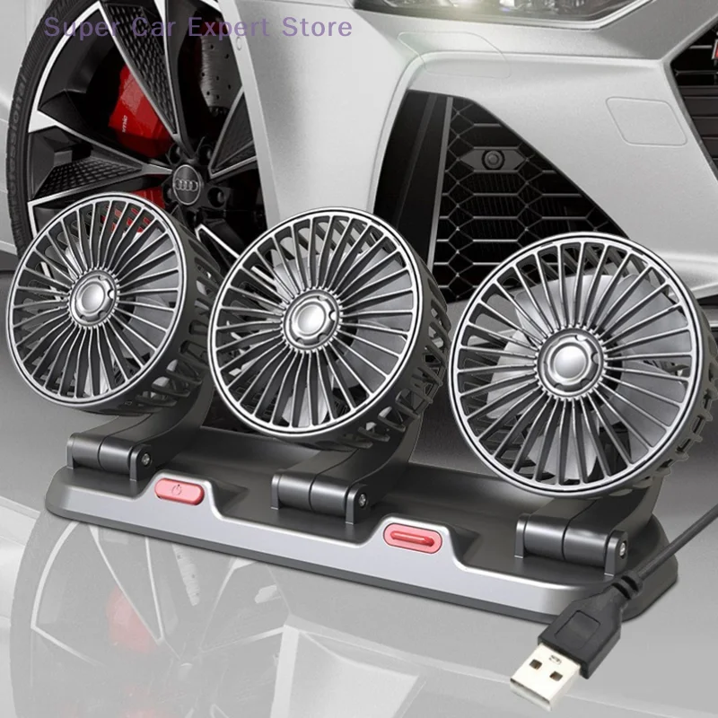 Car Fan 360° Adjustable 3 Head Air Fan Automotive Electric Fan USB/12V/24V Fan 2 Speeds Car Silent Fan For Home Desk Office&Car
Car Fan 360° Adjustable 3 Head Air Fan Automotive Electric Fan USB/12V/24V Fan 2 Speeds Car Silent Fan For Home Desk Office&Car