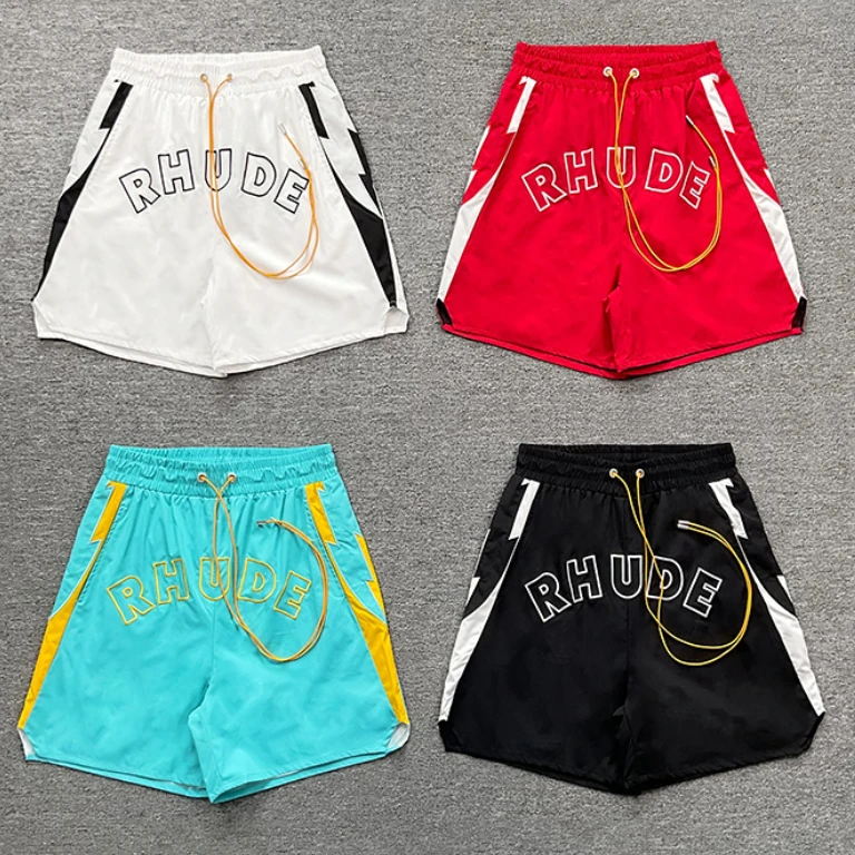 RHUDE Men Casual Shorts Unisex White Hip Hop Loose Shorts Contrast Black Graphic Elastic Waist Summer Swim Trunks
RHUDE Men Casual Shorts Unisex White Hip Hop Loose Shorts Contrast Black Graphic Elastic Waist Summer Swim Trunks