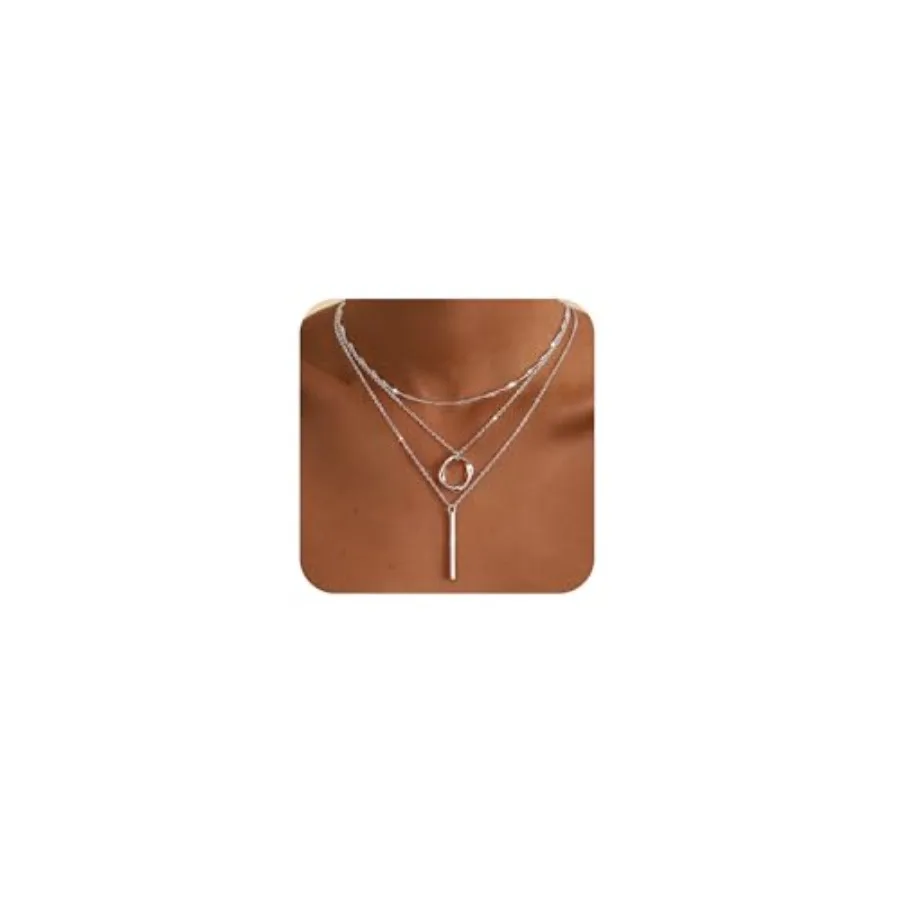 Layered Silver Necklaces for Women, Sterling Silver Stackable Stack Choker Necklaces for Women Trendy Layering Pendant Chain Ne
Layered Silver Necklaces for Women, Sterling Silver Stackable Stack Choker Necklaces for Women Trendy Layering Pendant Chain Ne