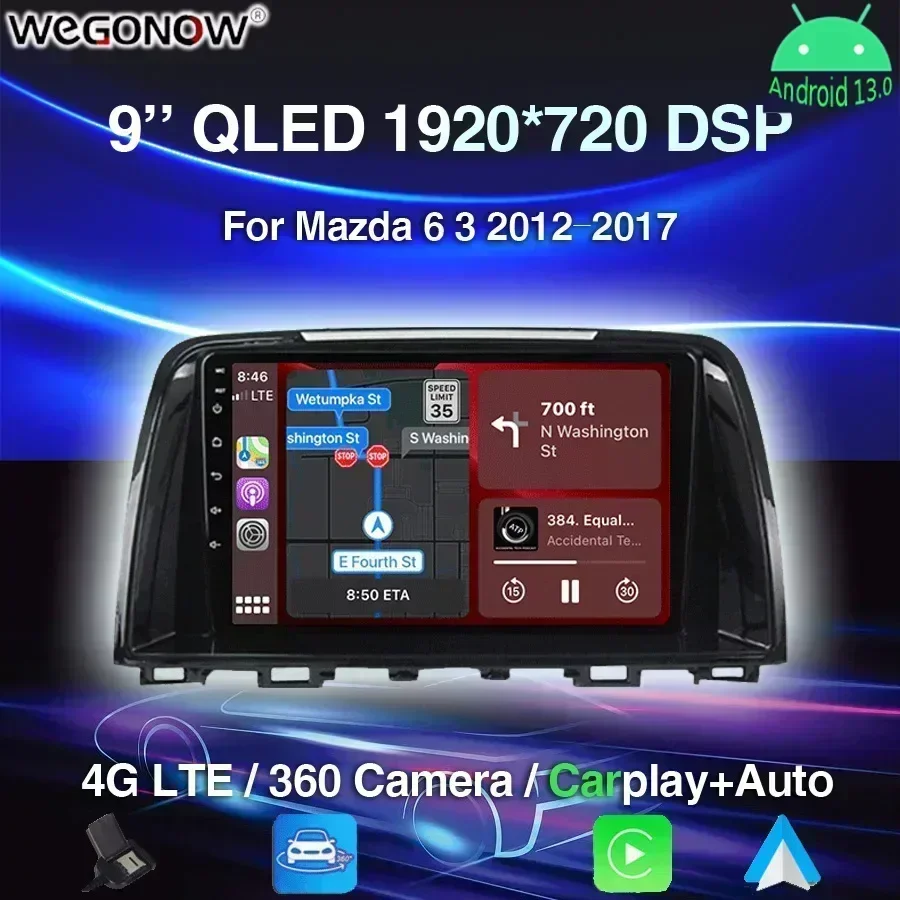 Для Mazda 6 3 GL GJ 2012-2017 Carplay 720P 2 Din Android 13.0 Автомобильный мультимедийный плеер Navi GPS Радио Стерео 360 Камера 8 + 256G
Для Mazda 6 3 GL GJ 2012-2017 Carplay 720P 2 Din Android 13.0 Автомобильный мультимедийный плеер Navi GPS Радио Стерео 360 Камера 8 + 256G