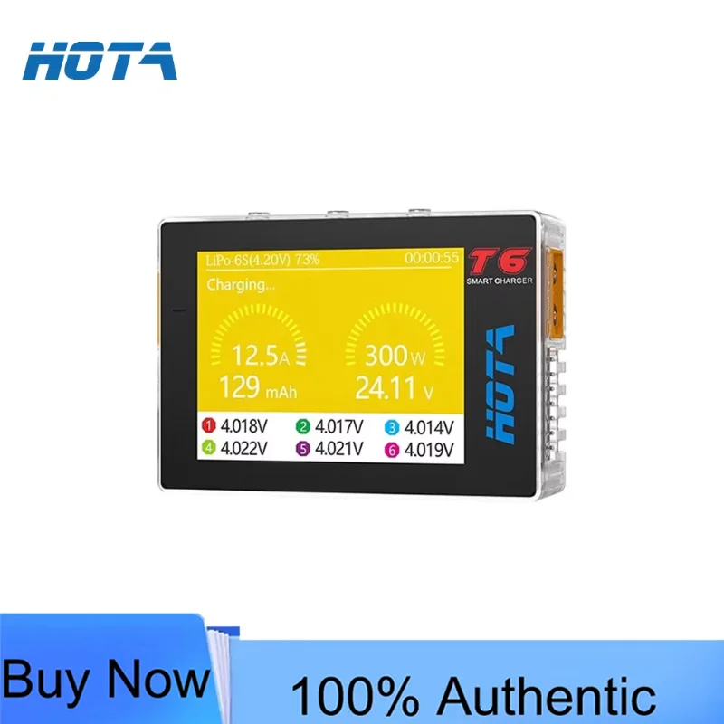 HOTA T6 300W 15A Smart Charger Discharger with 90W PD USB-C Port for 1-6S LiPo LiHV Li-ion NiMH Battery FPV Drone RC
HOTA T6 300W 15A Smart Charger Discharger with 90W PD USB-C Port for 1-6S LiPo LiHV Li-ion NiMH Battery FPV Drone RC