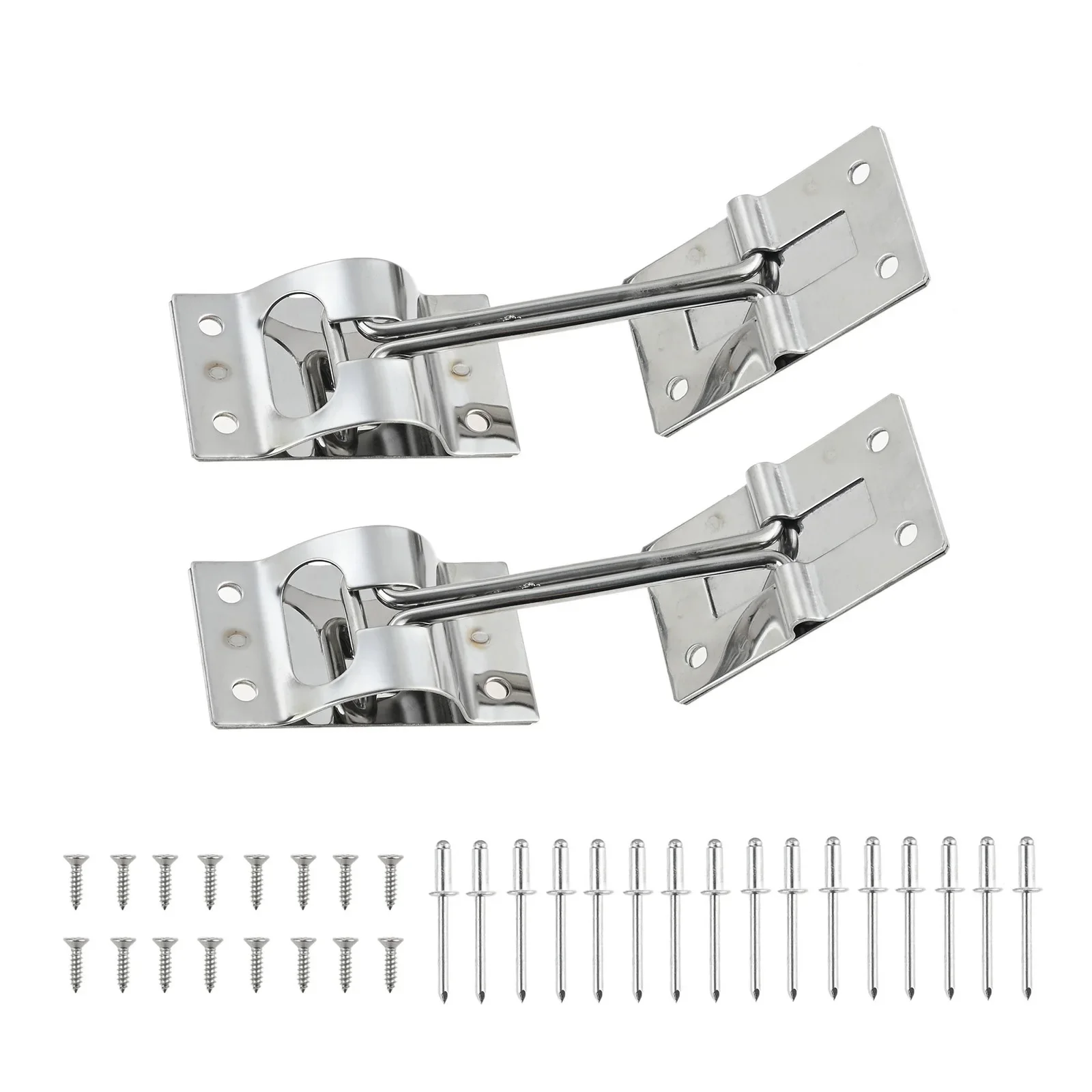2Pcs Camper Truck 304 Stainless Steel RVs Door Latch Catch Cargo Trailer 4" T-style Entry Holder Bracket Hook Keeper with Screws
2Pcs Camper Truck 304 Stainless Steel RVs Door Latch Catch Cargo Trailer 4" T-style Entry Holder Bracket Hook Keeper with Screws