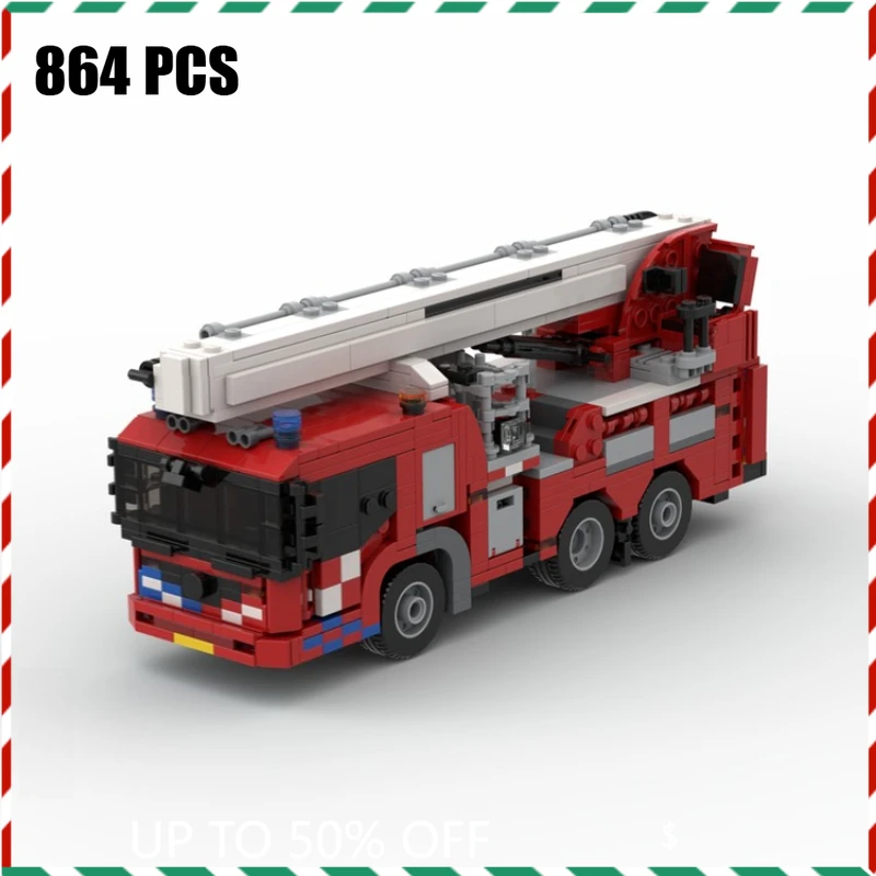 MOC Fire Truck Building Blocks with Aerial Platform, Rescue Mission Model Kit, Emergency Vehicle Set for Adult Children Gift
MOC Fire Truck Building Blocks with Aerial Platform, Rescue Mission Model Kit, Emergency Vehicle Set for Adult Children Gift