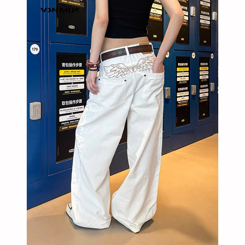 Женские винтажные белые мешковатые джинсы Y2k, осень 202, Harajuku, джинсовые брюки 90-х годов с вышивкой, повседневные брюки 2000-х годов, одежда оверсайз
Женские винтажные белые мешковатые джинсы Y2k, осень 202, Harajuku, джинсовые брюки 90-х годов с вышивкой, повседневные брюки 2000-х годов, одежда оверсайз