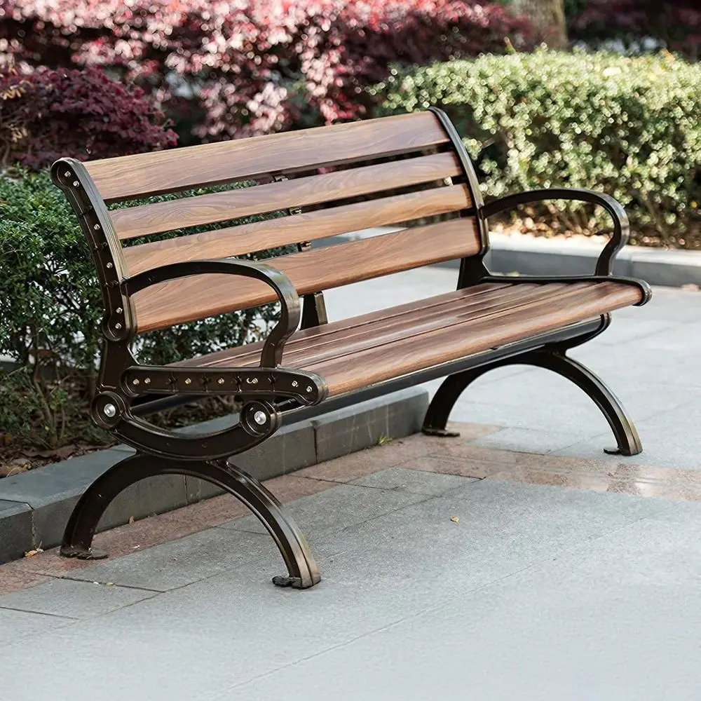 Durable Metal Park Bench with Backrest and Armrests, Suitable for Patios, Courtyards, and Parks (Brown, 150cm)
Durable Metal Park Bench with Backrest and Armrests, Suitable for Patios, Courtyards, and Parks (Brown, 150cm)