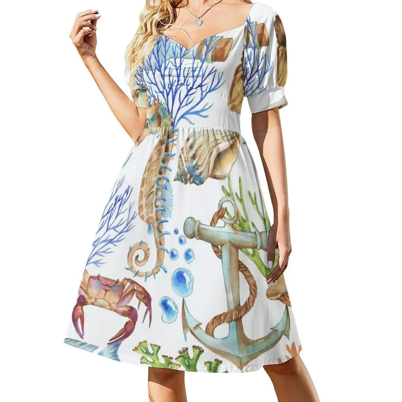 Living under the sea Sleeveless Dress Women's summer dress bandage dress Aesthetic clothing
Living under the sea Sleeveless Dress Women's summer dress bandage dress Aesthetic clothing