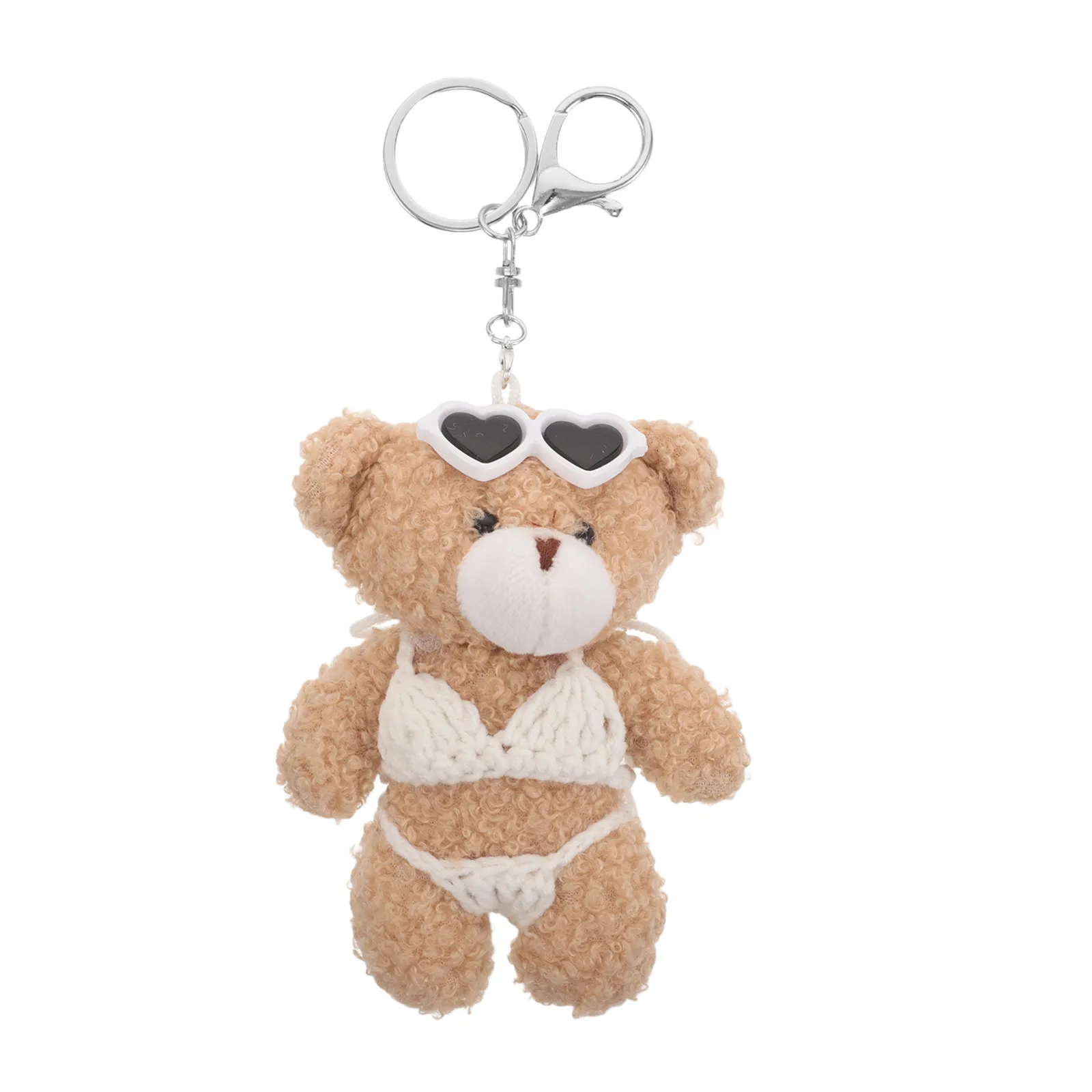 Mini Bear Keychain Cute Animal Small Stuffed Bear Pendant Heart Glasses Key Holder for Girls Bag Backpack Car
Mini Bear Keychain Cute Animal Small Stuffed Bear Pendant Heart Glasses Key Holder for Girls Bag Backpack Car