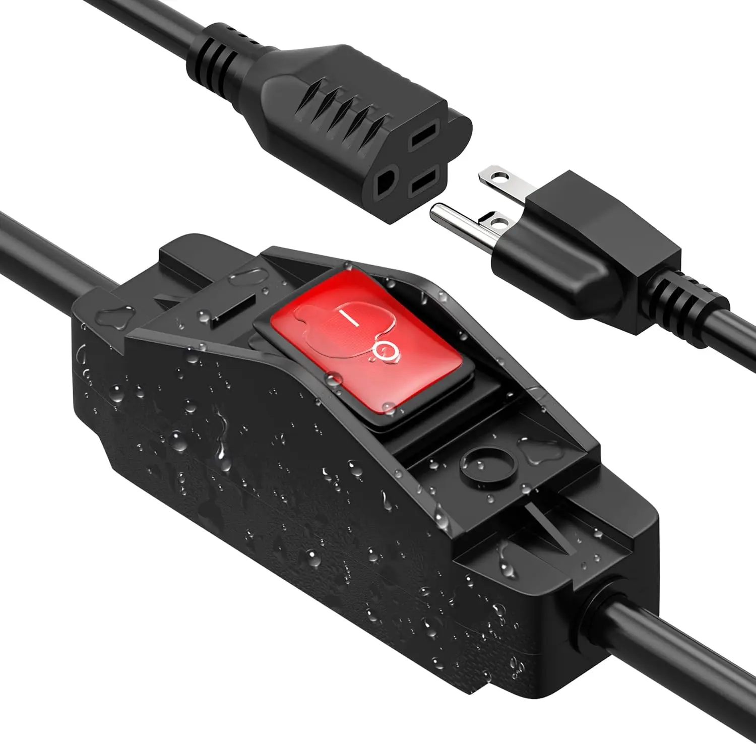 14AWG Heavy Duty Extension Cord with Waterproof Switch, 2ft, 15A 125V, 3 Prong, Outdoor/Indoor, UL Listed
14AWG Heavy Duty Extension Cord with Waterproof Switch, 2ft, 15A 125V, 3 Prong, Outdoor/Indoor, UL Listed