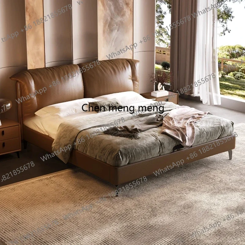 Italian Soft Cushion Bag Modern Master Bedroom Double Bed Bedroom Minimalist Wedding Bed Full King Size Home Furniture
Italian Soft Cushion Bag Modern Master Bedroom Double Bed Bedroom Minimalist Wedding Bed Full King Size Home Furniture