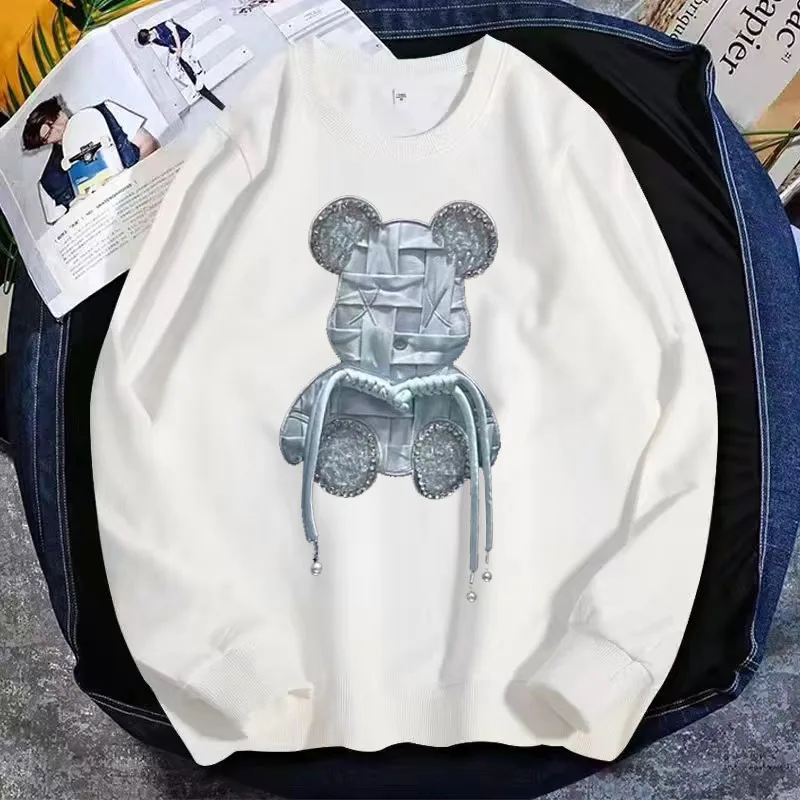 Embroidered nail Bear Girl Hoodie Cropped Long Sleeves Sweatshirt Women's Autumn Sports Student Girls Sweater Loose Coat Tops
Embroidered nail Bear Girl Hoodie Cropped Long Sleeves Sweatshirt Women's Autumn Sports Student Girls Sweater Loose Coat Tops