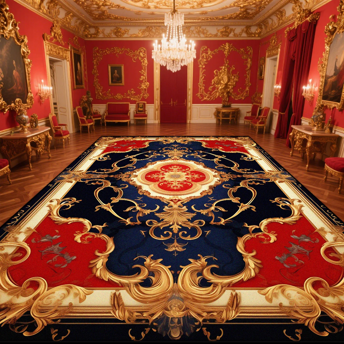 European Style Red Gold Carpet Living Room Light Luxury Area Rug Non-slip Home Decoration Luxury European Tatami Mat Washable
European Style Red Gold Carpet Living Room Light Luxury Area Rug Non-slip Home Decoration Luxury European Tatami Mat Washable