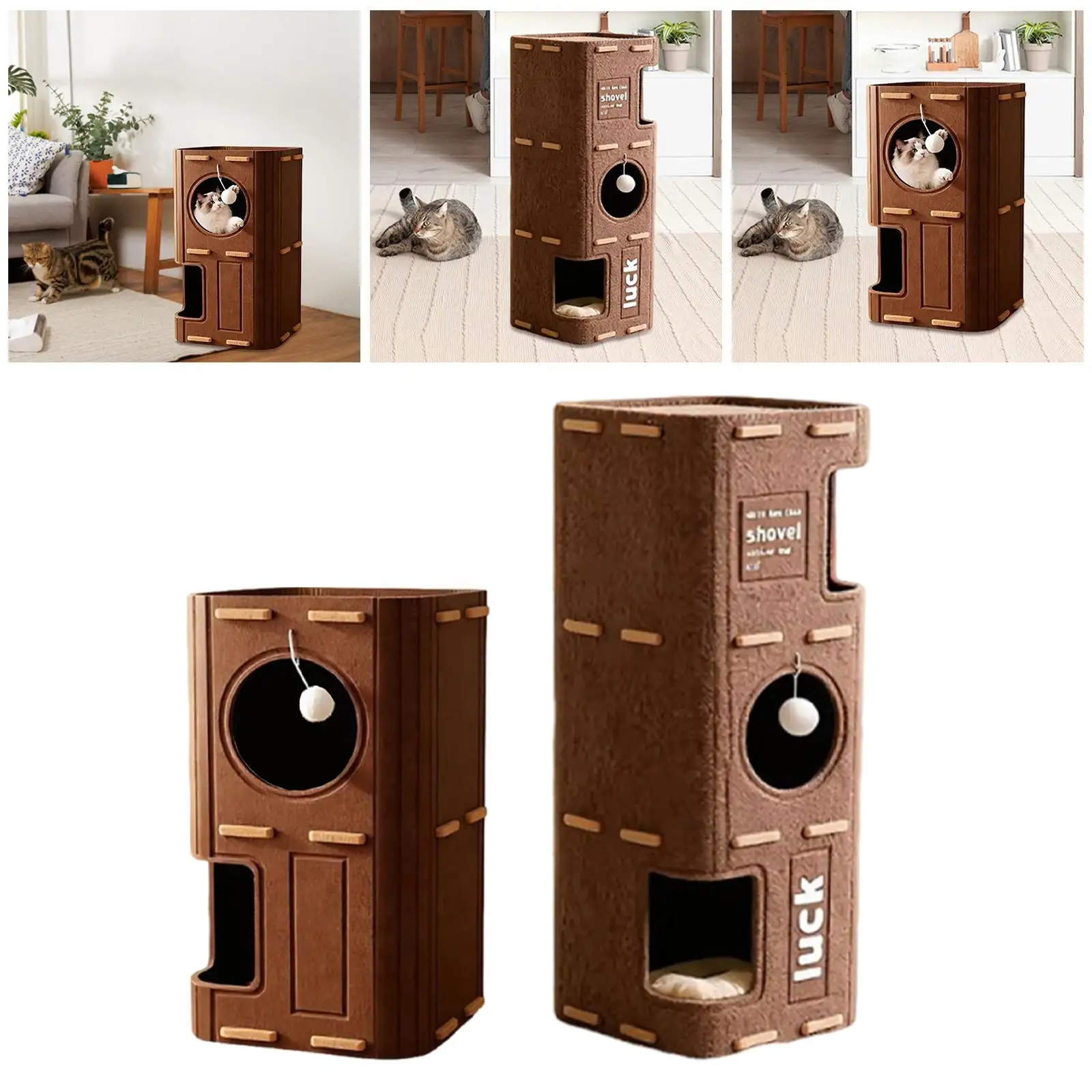 Войлочный домик-лежанка для кошек с лежаком-когтетролем, мебель для кошек для сна, отдыха и игр в помещении
Войлочный домик-лежанка для кошек с лежаком-когтетролем, мебель для кошек для сна, отдыха и игр в помещении