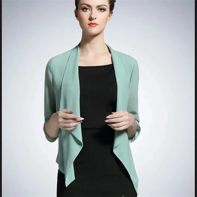 Women's Thin Coat Sun Protection Clothing Suit Collar Short Chiffon Shawl Jacket 2024 Summer Cardigan Blouse Female All-Match
Women's Thin Coat Sun Protection Clothing Suit Collar Short Chiffon Shawl Jacket 2024 Summer Cardigan Blouse Female All-Match