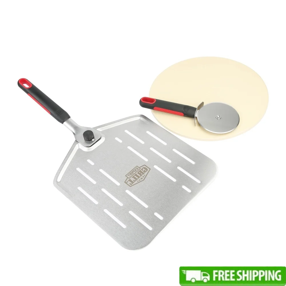 12 Inch Pizza Stone Set with Peel and Cutter Non-Cracking Cordierite Thermal Shock Resistant Baking Tool Crispy Crust Homemade
12 Inch Pizza Stone Set with Peel and Cutter Non-Cracking Cordierite Thermal Shock Resistant Baking Tool Crispy Crust Homemade