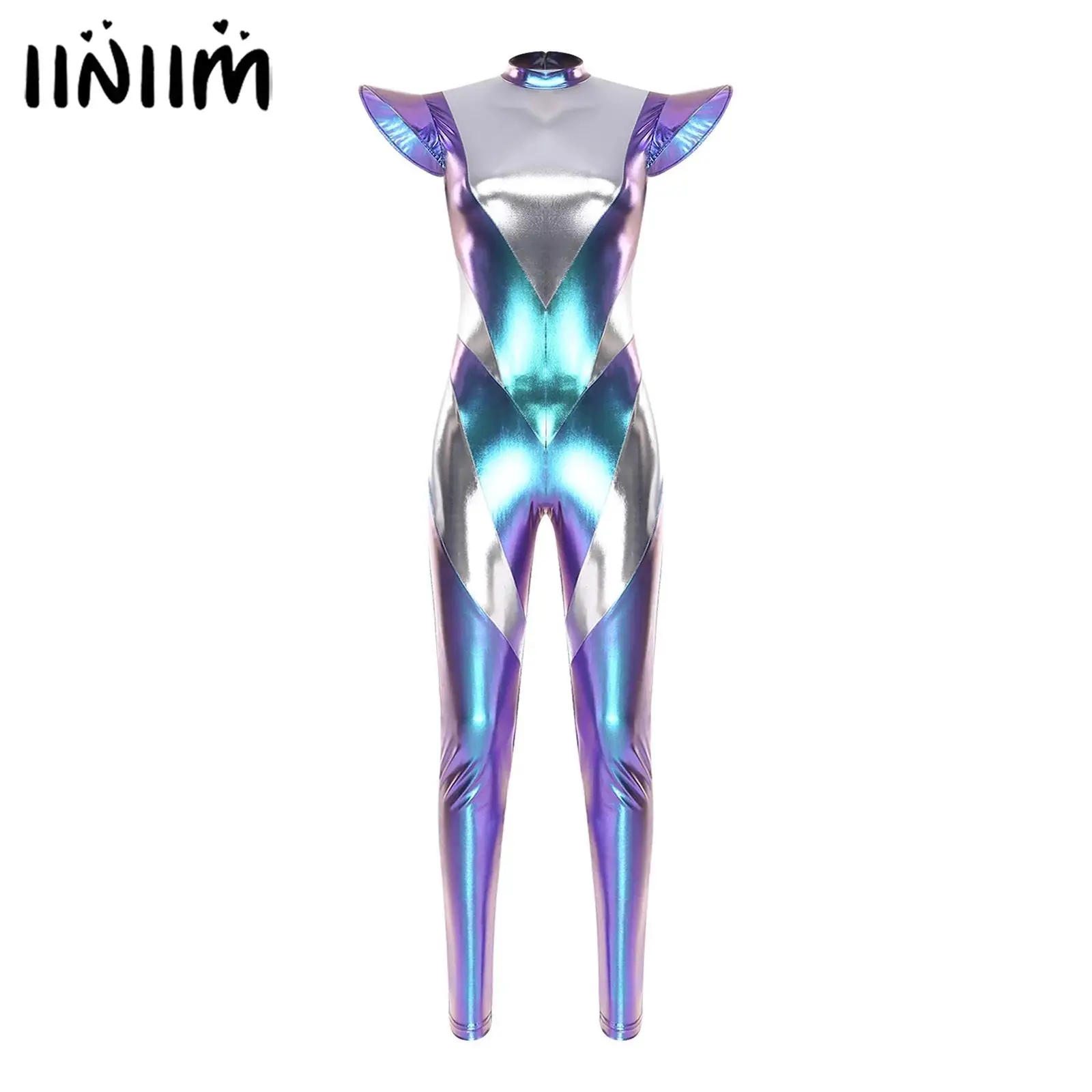 Womens Metallic Astronaut Alien Outer Space Jumpsuit Themed Party Carnival Metallic Robot Leggings Pants Iridescent Clubwear
Womens Metallic Astronaut Alien Outer Space Jumpsuit Themed Party Carnival Metallic Robot Leggings Pants Iridescent Clubwear