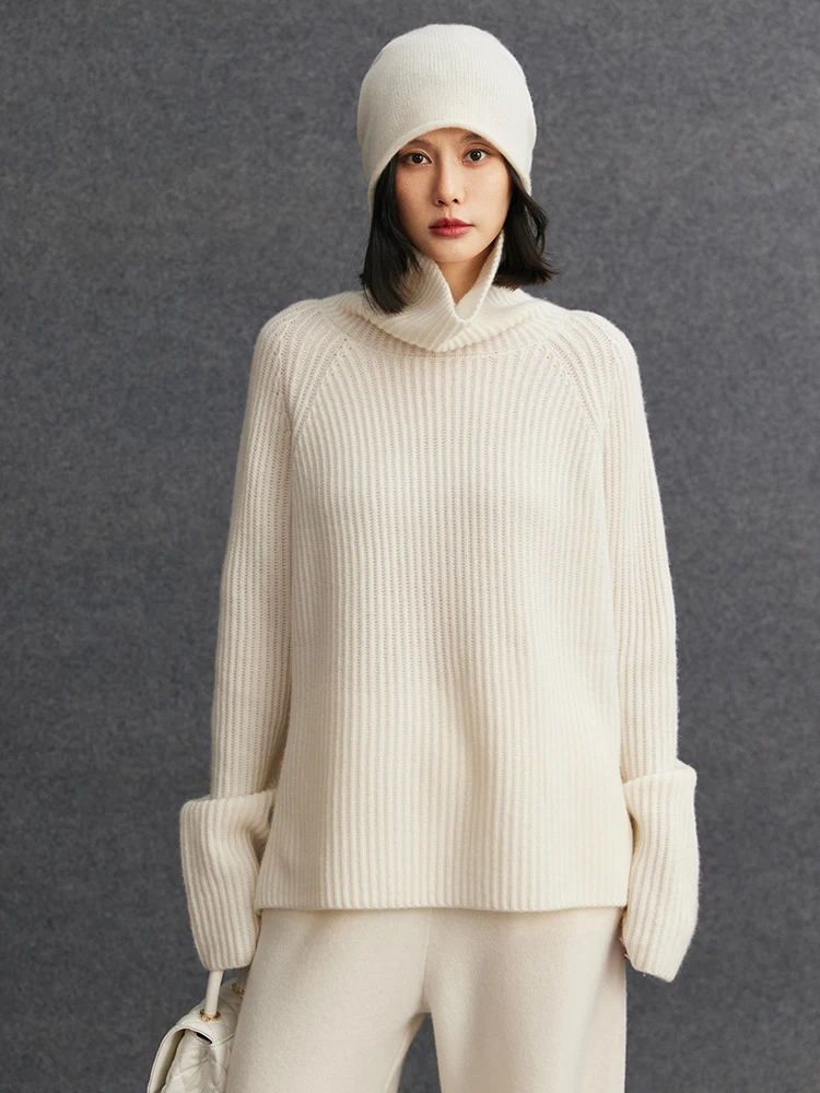 TLOML Women 100% Cashmere Sweater Raglan Turtleneck Pullover Short Front long Back Autumn Winter Solid Cashmere Thick Loose Tops
TLOML Women 100% Cashmere Sweater Raglan Turtleneck Pullover Short Front long Back Autumn Winter Solid Cashmere Thick Loose Tops