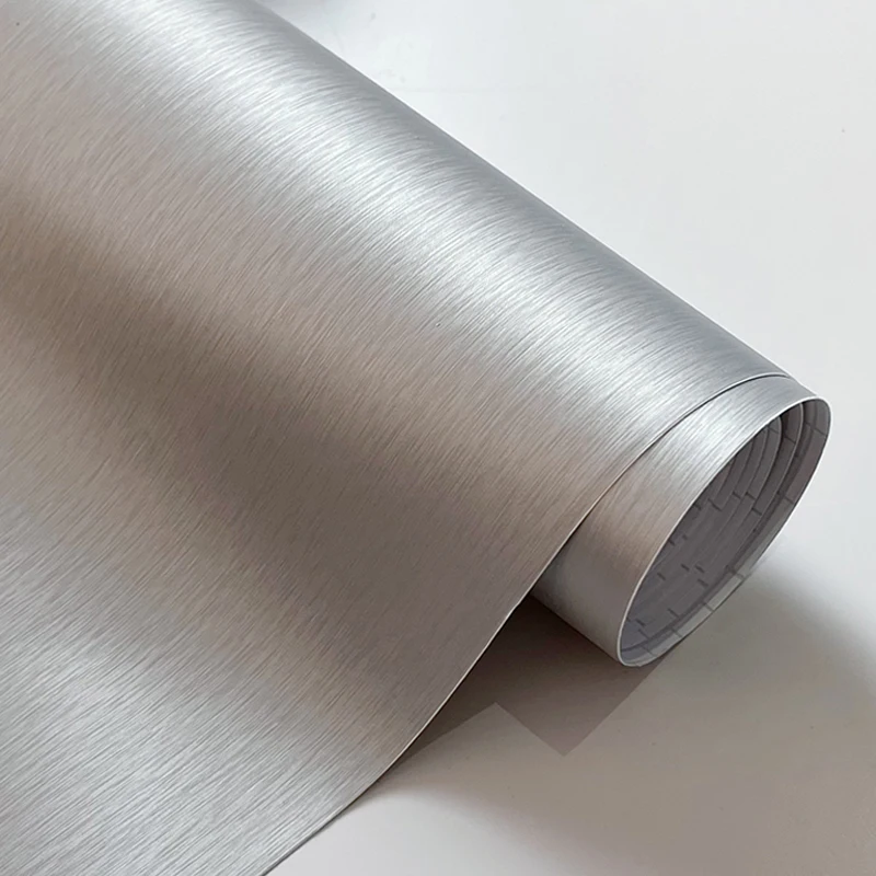 Silver Brushed Aluminum Metallic PVC Vinyl Wrap Film Self Adhesive Car Motorcycle DIY Sticker Decal With Air Release
Silver Brushed Aluminum Metallic PVC Vinyl Wrap Film Self Adhesive Car Motorcycle DIY Sticker Decal With Air Release