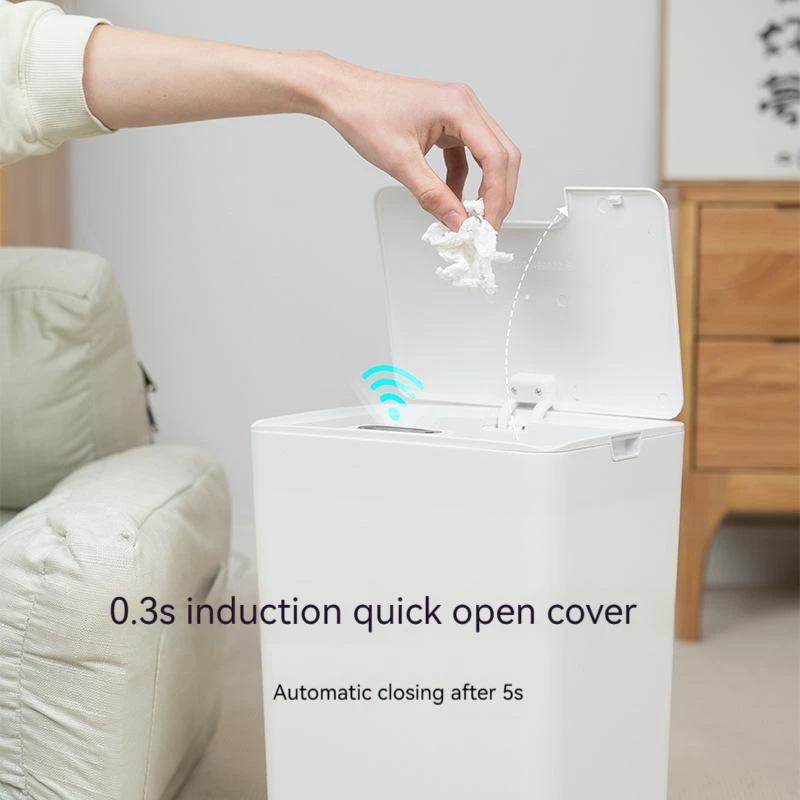 Intelligent Trash Can With Automatic Induction Charging ForHousehold Toilets Kitchens Bedrooms Trash Cans
Intelligent Trash Can With Automatic Induction Charging ForHousehold Toilets Kitchens Bedrooms Trash Cans