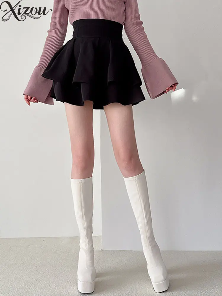 Sweet High Waist A-Line Mini Skirt Women Ruffled Slim Fit Lined Solid Color Skirt 2025 Japanese Solid Color Short Skirts A-line
Sweet High Waist A-Line Mini Skirt Women Ruffled Slim Fit Lined Solid Color Skirt 2025 Japanese Solid Color Short Skirts A-line
