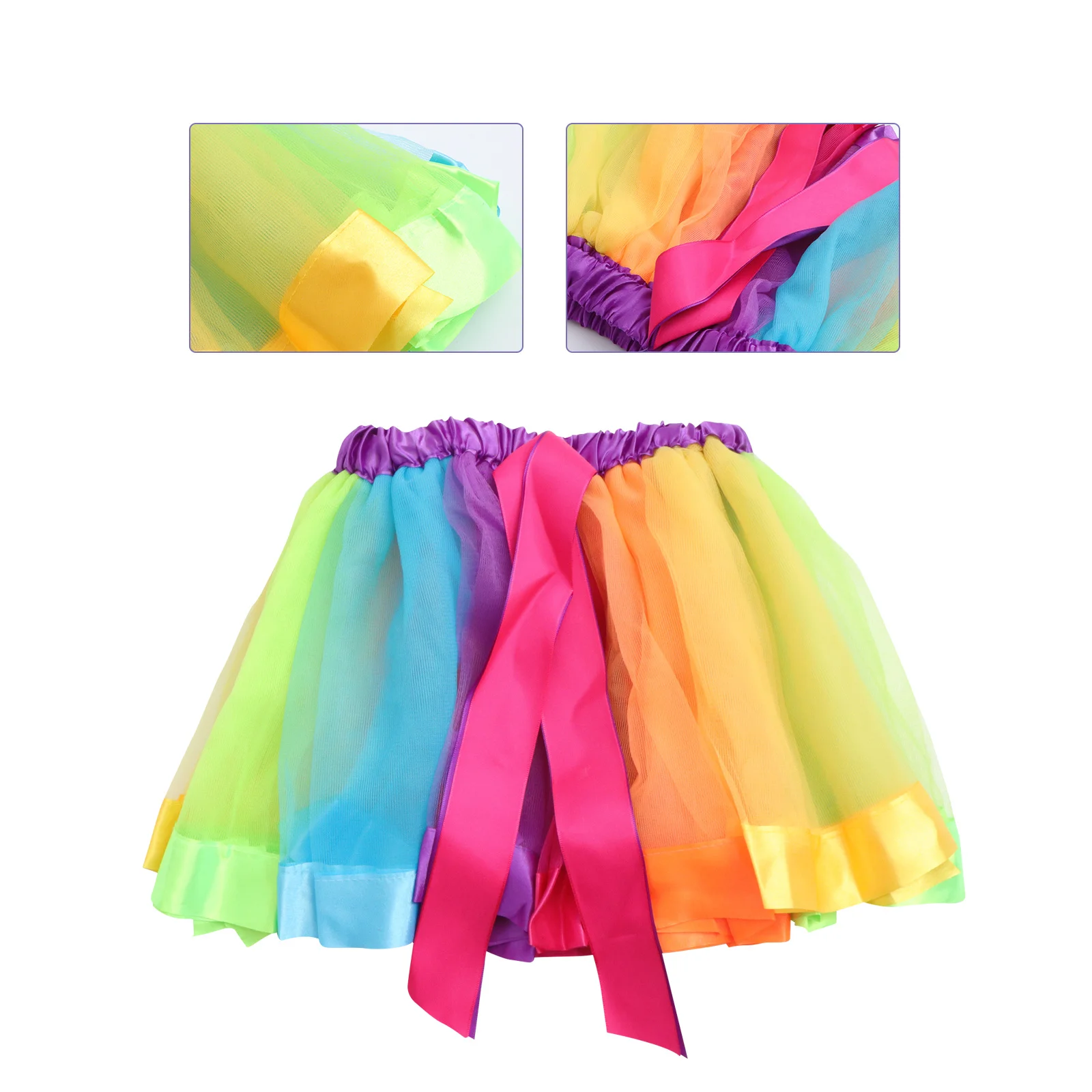 Girls Layered Rainbow Tutu Skirt 4-6 Years Elastic Waist Bowknot Ribbon Ballet Dance Costume Girls Skirts Toddler Tulle Skirt
Girls Layered Rainbow Tutu Skirt 4-6 Years Elastic Waist Bowknot Ribbon Ballet Dance Costume Girls Skirts Toddler Tulle Skirt