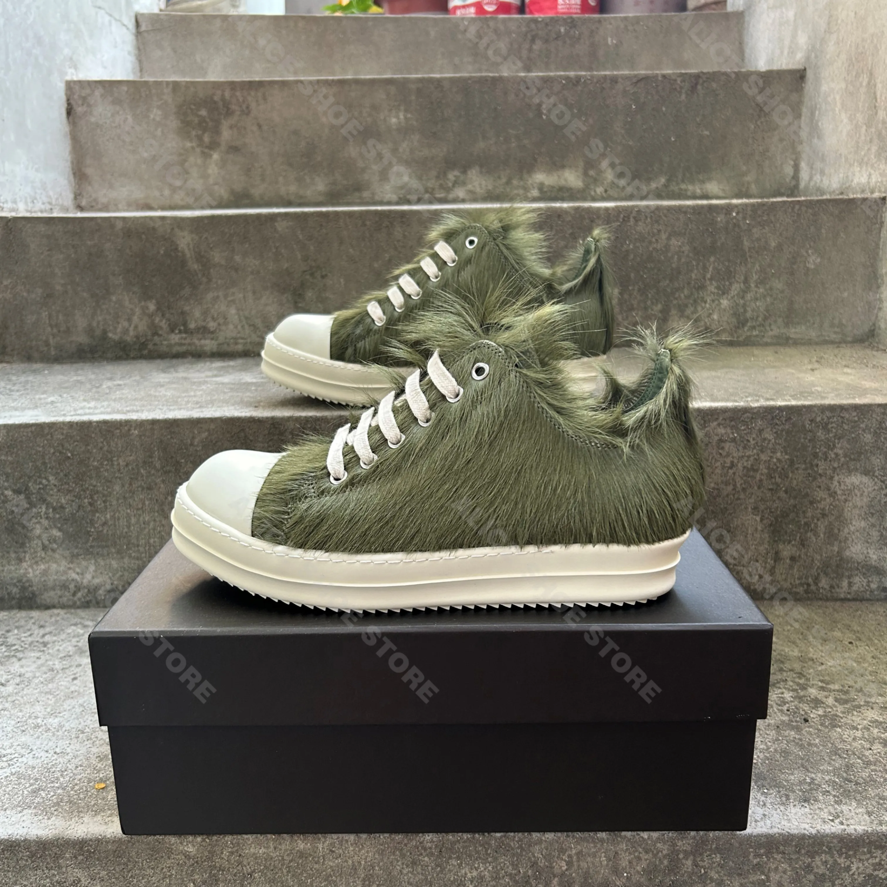2025 New Punk Horsehair Women Shoe Lace-up Heel Height 3CM Platform Shoe Army-green Woman Gothic Luxury Sneaker Rock Women Shoe
2025 New Punk Horsehair Women Shoe Lace-up Heel Height 3CM Platform Shoe Army-green Woman Gothic Luxury Sneaker Rock Women Shoe