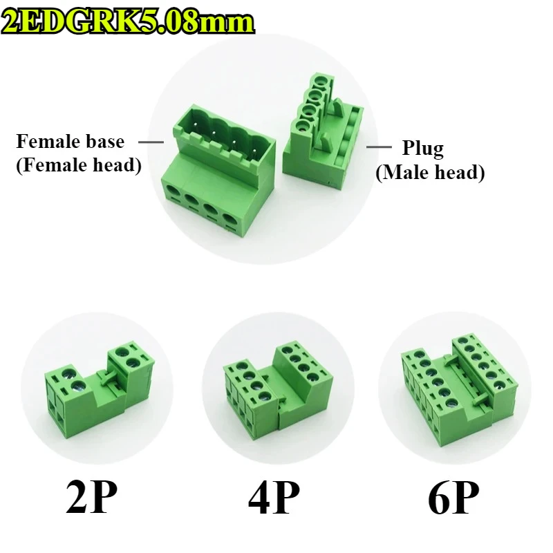2EDGRK5.08mm Solderless Butt Connection Plug-In Type 5.08mm Pitch Pluggable Green Terminal Block Screw Terminal Block Connector
2EDGRK5.08mm Solderless Butt Connection Plug-In Type 5.08mm Pitch Pluggable Green Terminal Block Screw Terminal Block Connector