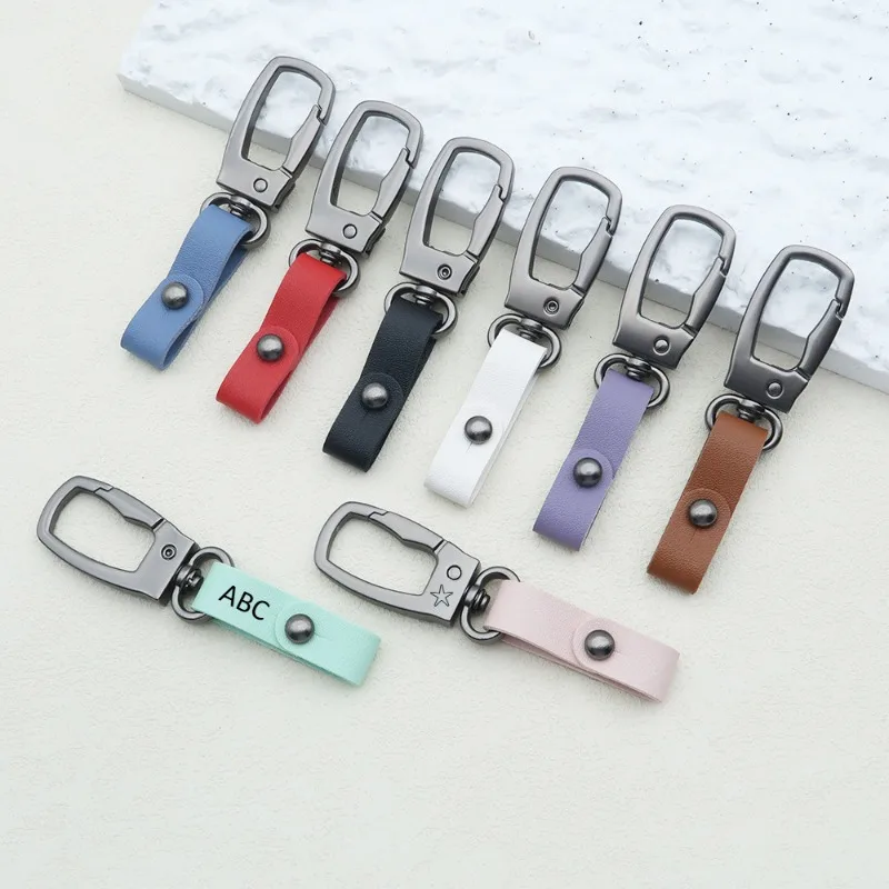 Customized LOGO Keychain Blank Leather Laser Engrave Car Keyring Square Metal Pendant Creative and Simple Personalized Key Chain
Customized LOGO Keychain Blank Leather Laser Engrave Car Keyring Square Metal Pendant Creative and Simple Personalized Key Chain