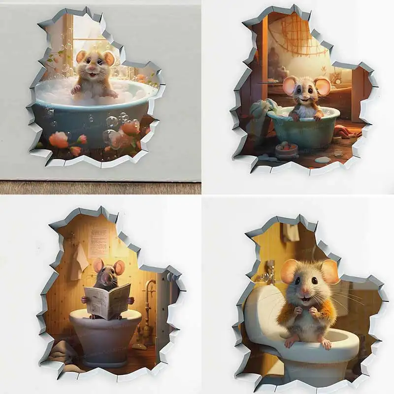 Mouse Reading a Newspaper on Toilet, Wall Sticker Bathroom Toilet Decor Living Room Cabinet Refrigerator Home Decoration M1331
Mouse Reading a Newspaper on Toilet, Wall Sticker Bathroom Toilet Decor Living Room Cabinet Refrigerator Home Decoration M1331