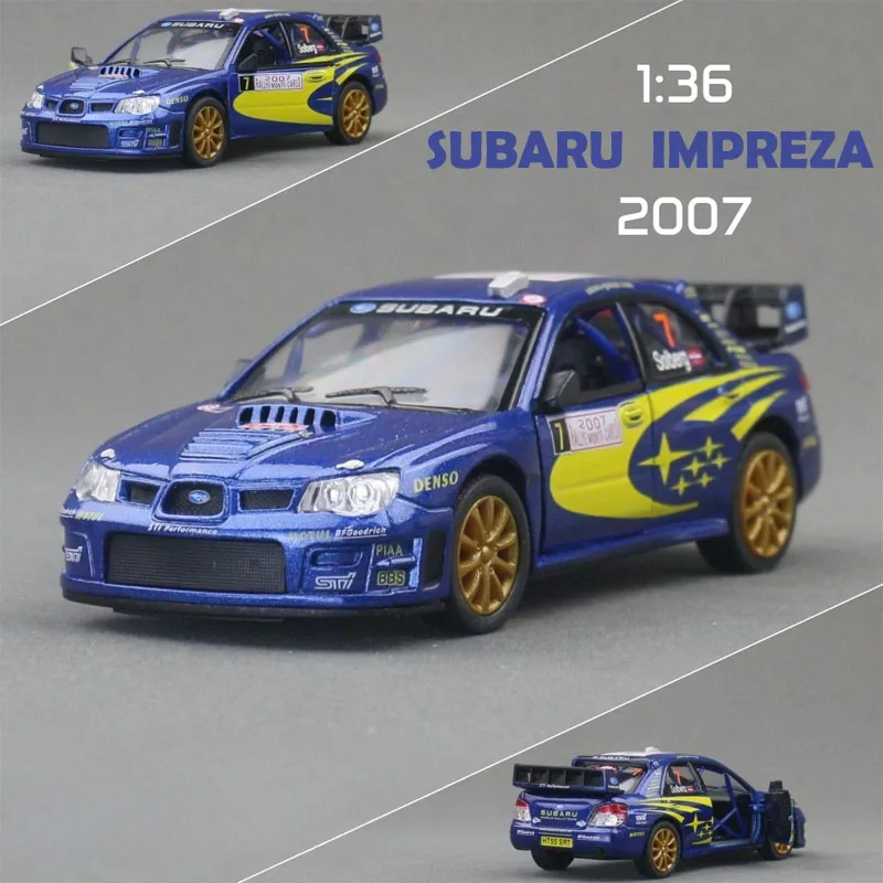 KiNSMART литой под давлением 1:36 Subaru Impreza WRC 2007, раллийный автомобиль, игрушечный автомобиль с откатным механизмом, детский подарок на день рождения для мальчиков, миниатюрная вуаль 
KiNSMART литой под давлением 1:36 Subaru Impreza WRC 2007, раллийный автомобиль, игрушечный автомобиль с откатным механизмом, детский подарок на день рождения для мальчиков, миниатюрная вуаль