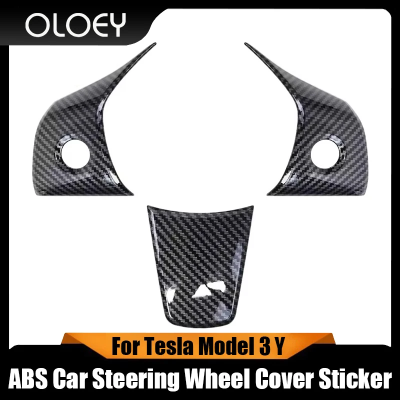ABS Car Steering Wheel Cover Sticker For Tesla Model 3 2023 Car Panel Trim Frame Model Y Interior Modified Accessories
ABS Car Steering Wheel Cover Sticker For Tesla Model 3 2023 Car Panel Trim Frame Model Y Interior Modified Accessories