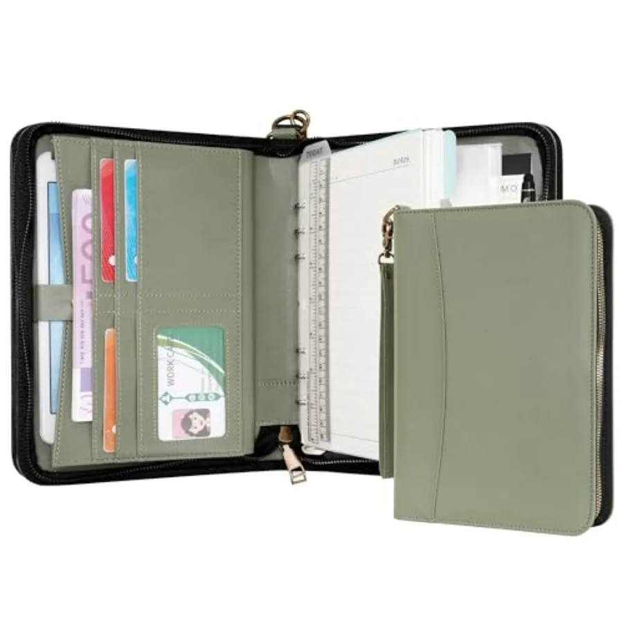 Portfolio A5 Binder Journal with Zipper - Leather pu Writing Notebook Padfolio with Detachable Refillable Notebook, Legal Pad f
Portfolio A5 Binder Journal with Zipper - Leather pu Writing Notebook Padfolio with Detachable Refillable Notebook, Legal Pad f