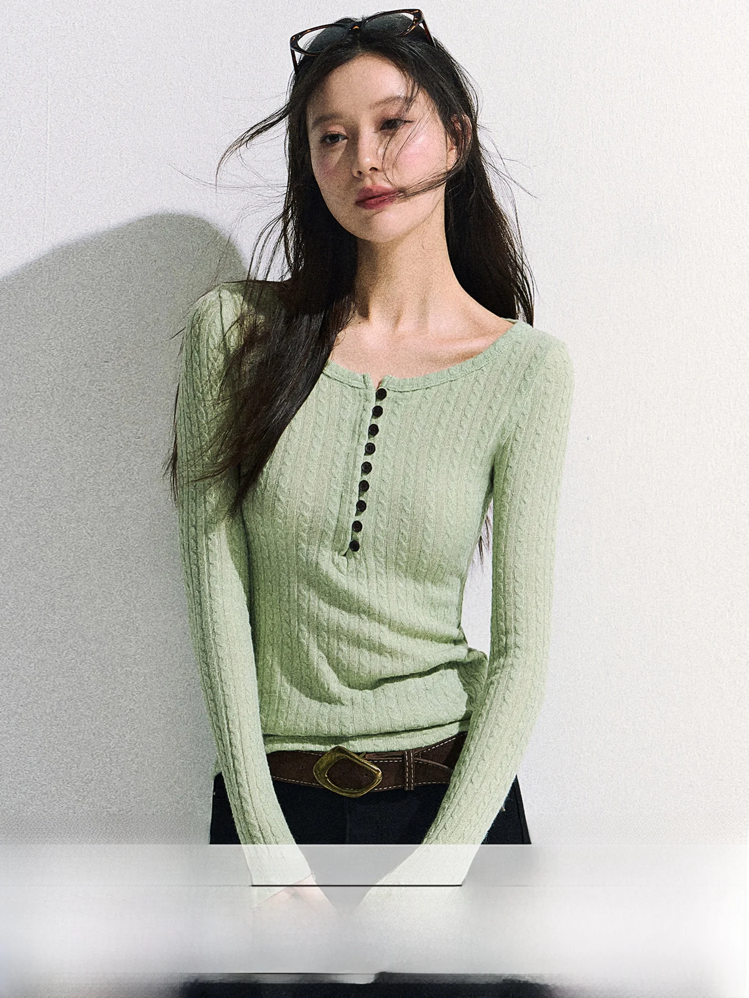 0PASSION Women's Long Sve Knitted Sweater Mint een U-Ne Inner Wear Outer Wear Commute Sle Slim Fit Korean Version
0PASSION Women's Long Sve Knitted Sweater Mint een U-Ne Inner Wear Outer Wear Commute Sle Slim Fit Korean Version