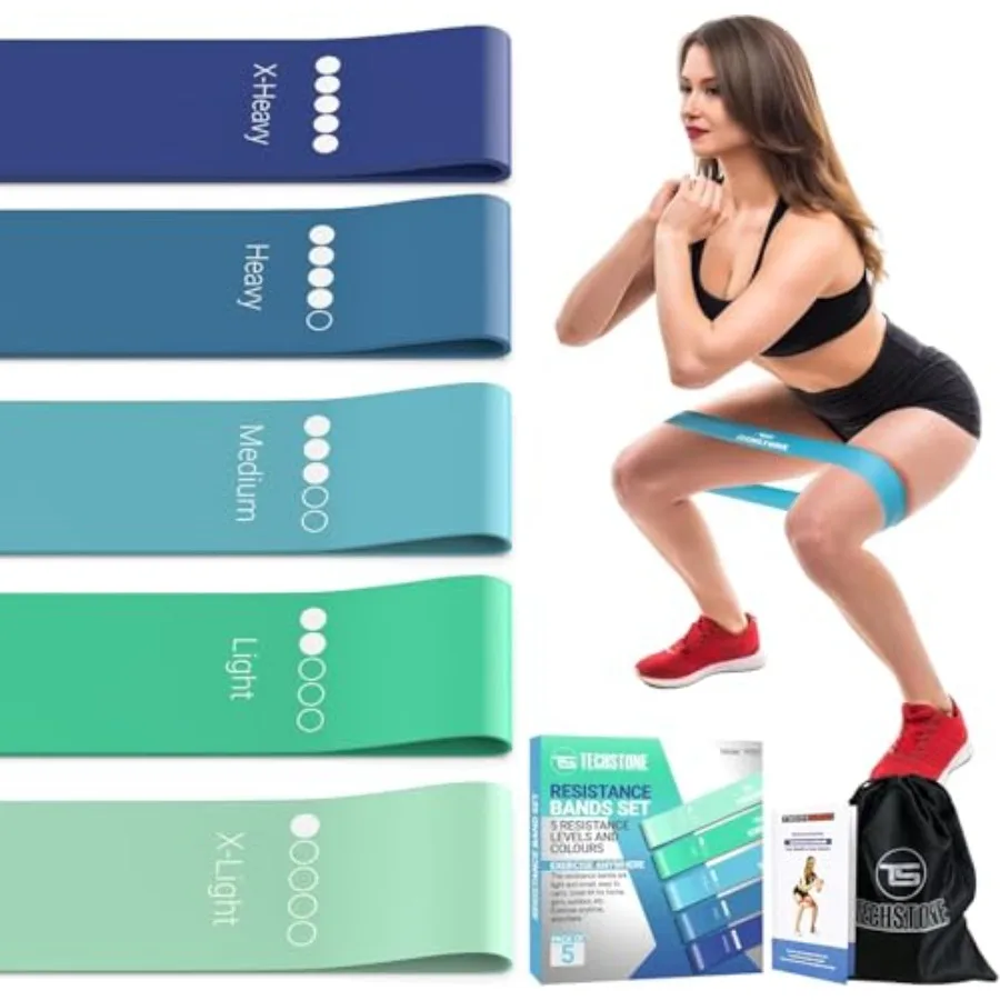 Resistance Bands Set 5 Levels Loop Exercise Bands for Men and Women, Elastic Workout Bands for Home Gym, Training, Yoga and Fit
Resistance Bands Set 5 Levels Loop Exercise Bands for Men and Women, Elastic Workout Bands for Home Gym, Training, Yoga and Fit