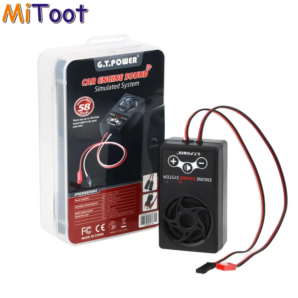 1pcs G.T.Power Engine Sound Simulated System For RC Car Axial SCX 10 II WRAITH TRX4
1pcs G.T.Power Engine Sound Simulated System For RC Car Axial SCX 10 II WRAITH TRX4
