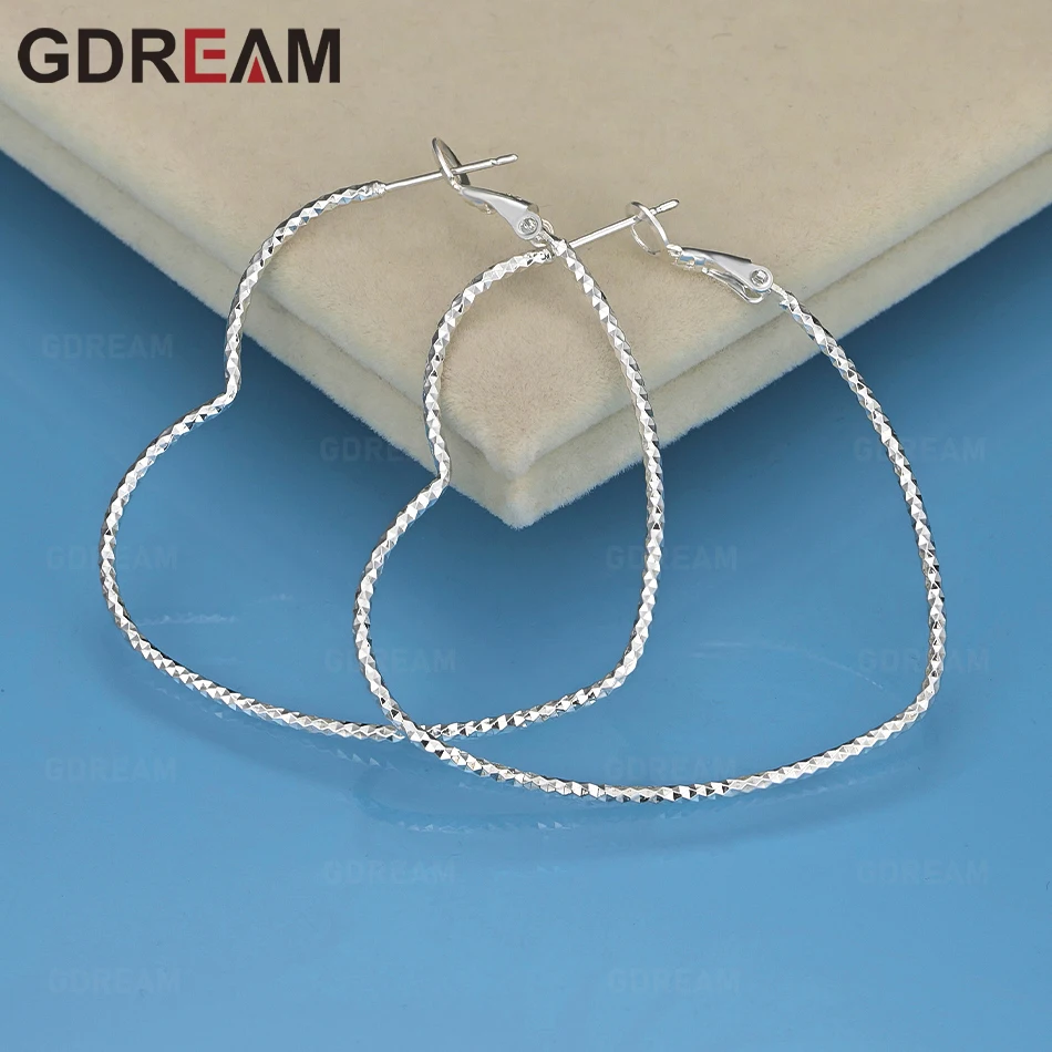 GDREAM 925 Sterling Silver Heart-Shaped Big Earrings Fashionable And Charming Women'S Wedding Jewelry 
GDREAM 925 Sterling Silver Heart-Shaped Big Earrings Fashionable And Charming Women'S Wedding Jewelry