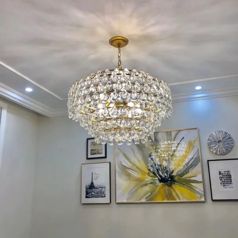 Light luxury foreign trade American retro simple living room bedroom cloakroom transparent round crystal pendant chandelier
Light luxury foreign trade American retro simple living room bedroom cloakroom transparent round crystal pendant chandelier
