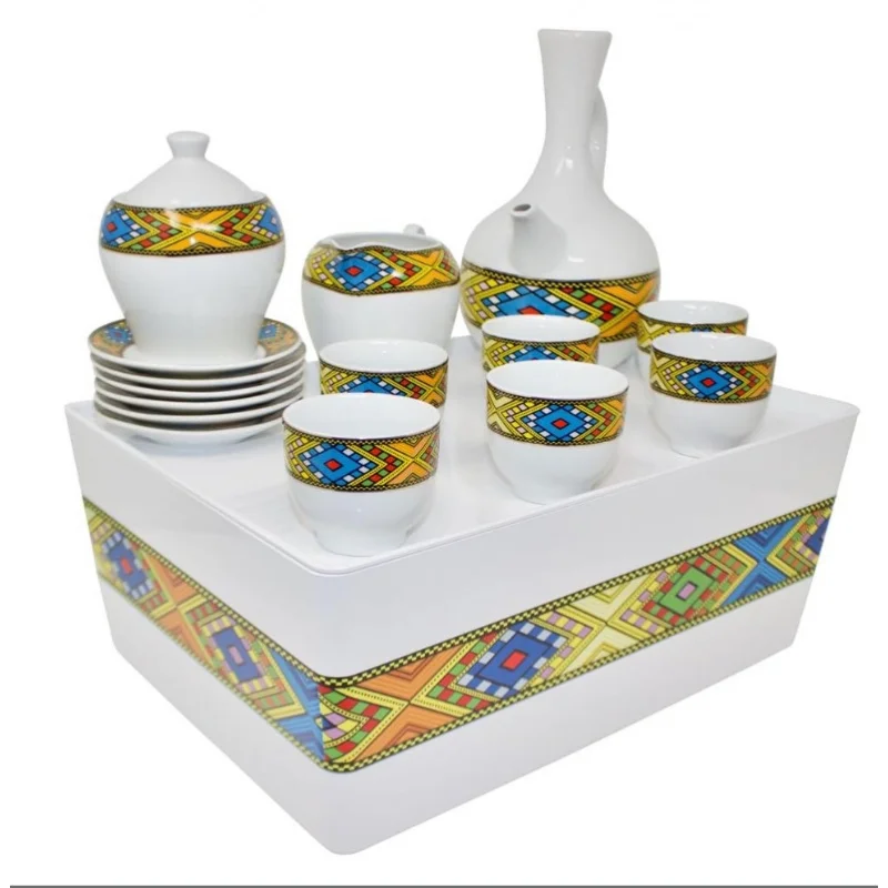Custom. traditional ethical Eritrean coffee top set with rekebot table Tilet coffee tray/coffee table
Custom. traditional ethical Eritrean coffee top set with rekebot table Tilet coffee tray/coffee table