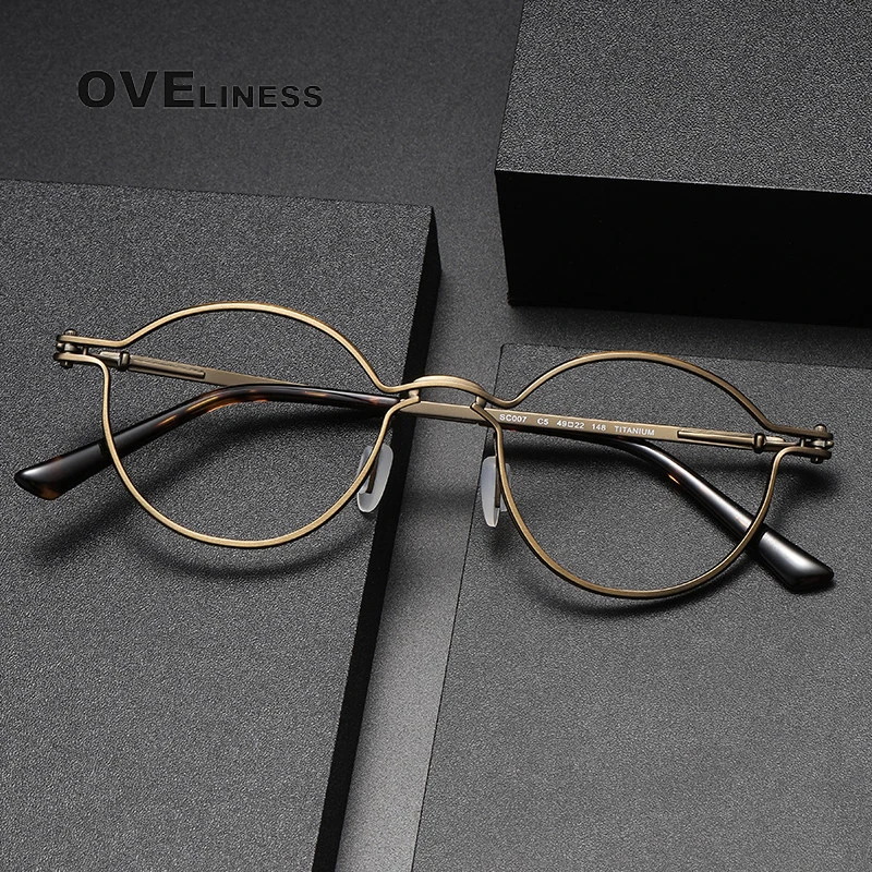 Pure titanium Glasses Frame Men Retro Vintage Round Eyeglasses frames women 2025 Women Korean Eyewear Spectacles
Pure titanium Glasses Frame Men Retro Vintage Round Eyeglasses frames women 2025 Women Korean Eyewear Spectacles