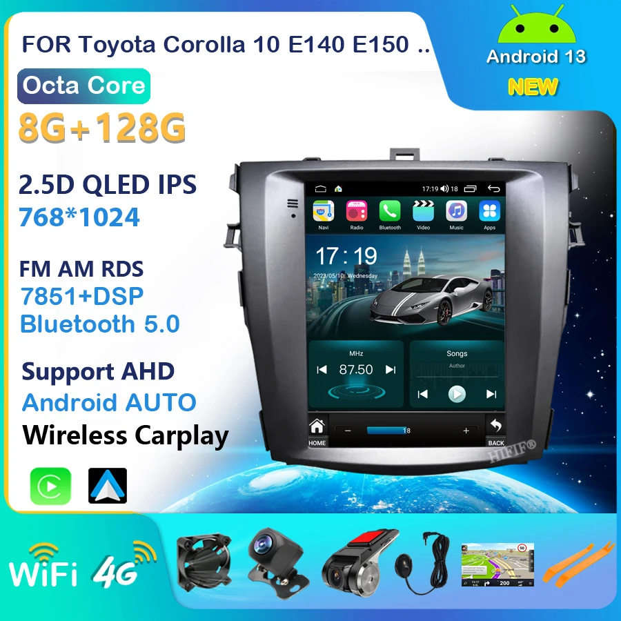 For Toyota Corolla E140 E150 2009 - 2013 For Tesla style screen Car Radio Multimedia Video Player Navigation GPS Android No 2din
For Toyota Corolla E140 E150 2009 - 2013 For Tesla style screen Car Radio Multimedia Video Player Navigation GPS Android No 2din
