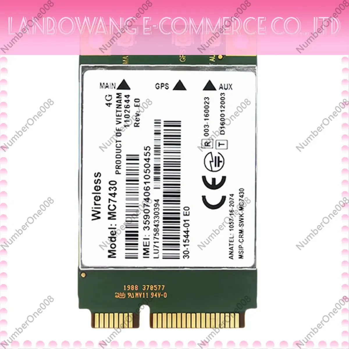 A23G MC7430 4G Module+3XAntenna 300Mbps Sierra Wireless FDD-TDD LTE CAT6 HSPA+ GNSS WWAN Card Mini PCIe 4G Card
A23G MC7430 4G Module+3XAntenna 300Mbps Sierra Wireless FDD-TDD LTE CAT6 HSPA+ GNSS WWAN Card Mini PCIe 4G Card