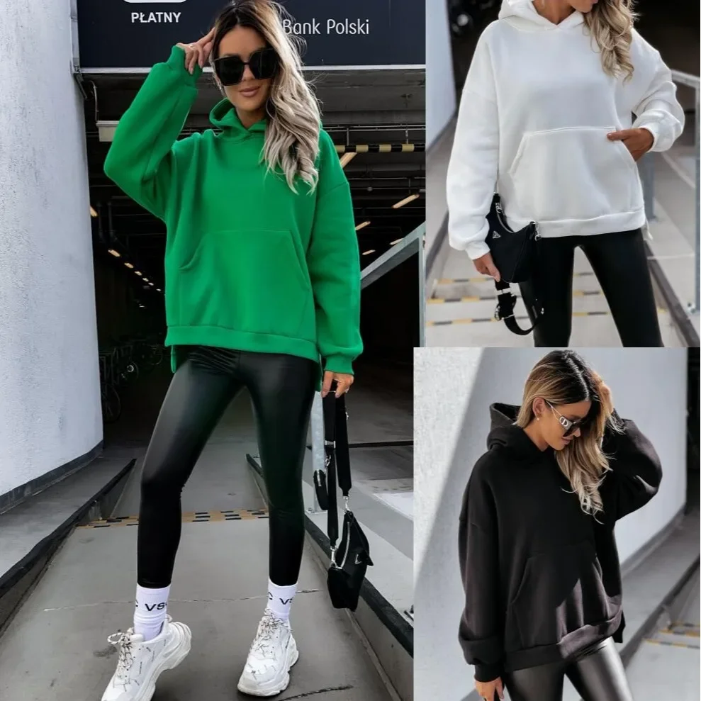 New Arrival Hot Selling Side Seam Split Long Sleeve Fleece Hooded Women's Sweatshirt with Hat All-in Fashion Ladies Autumn Shirt
New Arrival Hot Selling Side Seam Split Long Sleeve Fleece Hooded Women's Sweatshirt with Hat All-in Fashion Ladies Autumn Shirt