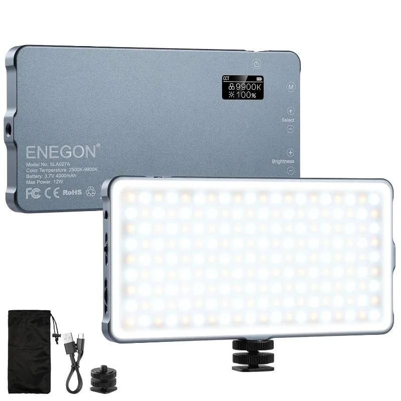 ENEGON 4000mAh Rechargeable Mountable Bicolor LED Video Light with Mini Panel for Professional DSLR Cameras | Photo Video Lighti 
ENEGON 4000mAh Rechargeable Mountable Bicolor LED Video Light with Mini Panel for Professional DSLR Cameras | Photo Video Lighti