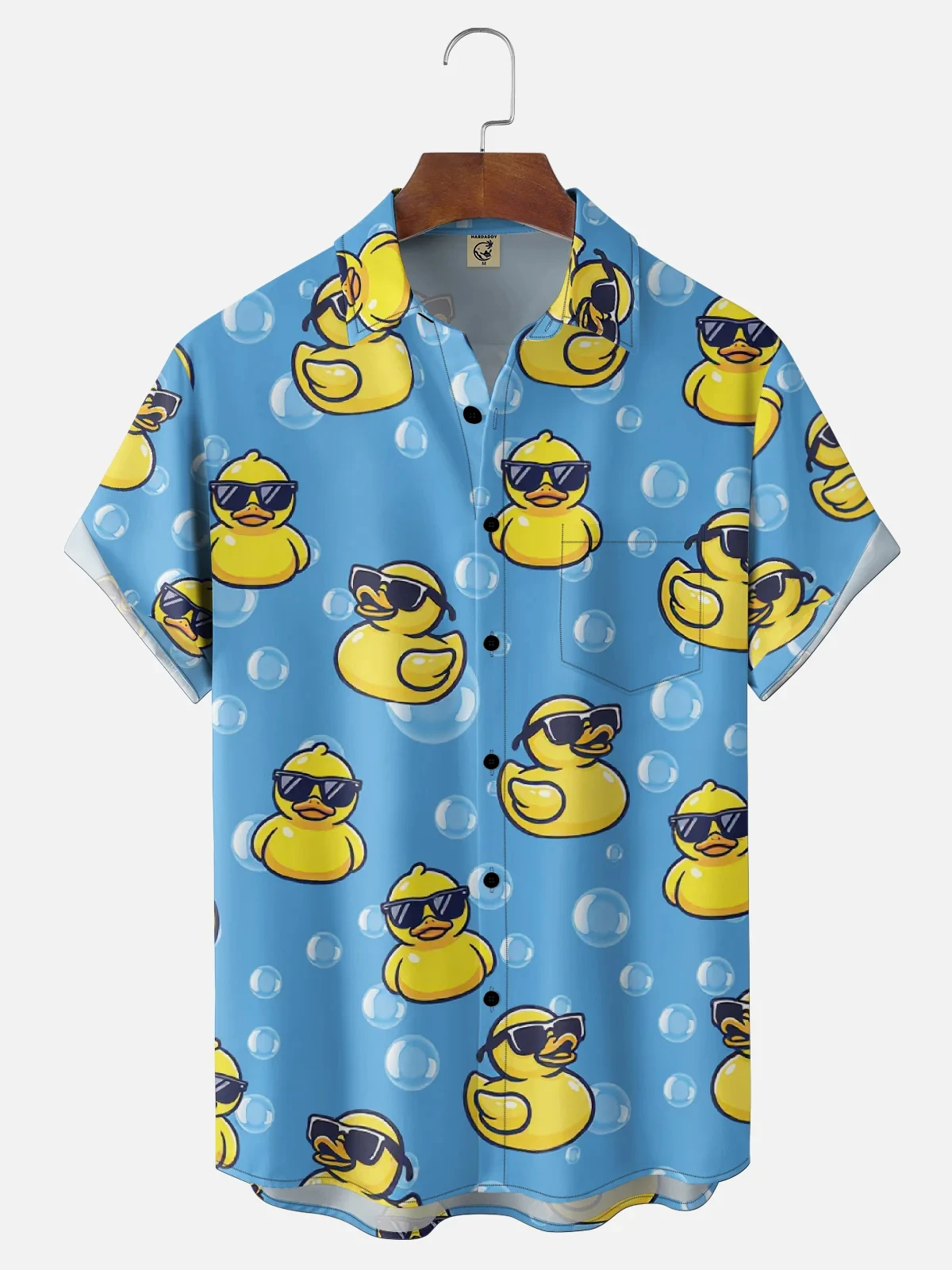 Men's 3D printed sunglasses, duck print short-sleeved shirt, casual summer beach vacation button-down collar top
Men's 3D printed sunglasses, duck print short-sleeved shirt, casual summer beach vacation button-down collar top