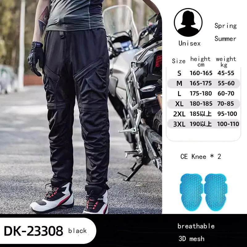 Summer Mesh Women's Motorcycle Pants CE Knee DUHAN Men's Motocross pants Large pocket Adjustable elastic waistband Biker clothes
Summer Mesh Women's Motorcycle Pants CE Knee DUHAN Men's Motocross pants Large pocket Adjustable elastic waistband Biker clothes