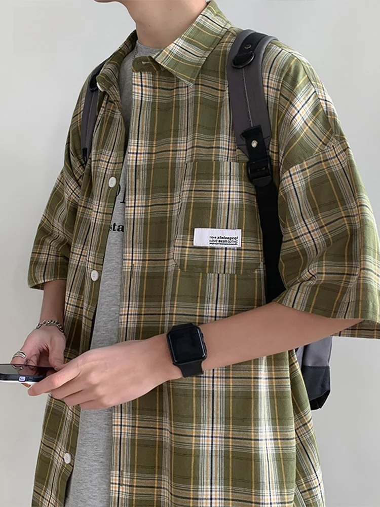 Ice Silk Plaid irt Summer Thin Casual Hong Sle ort Sve Trendy Loose Versatile Men's irt Breathable Comfortable Pol...
Ice Silk Plaid irt Summer Thin Casual Hong Sle ort Sve Trendy Loose Versatile Men's irt Breathable Comfortable Pol...