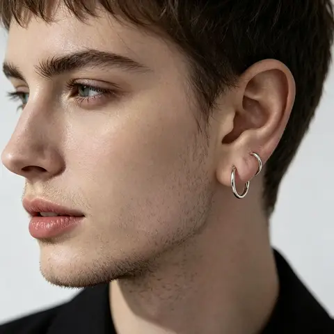 2022 New Simple Stainless Steel Small Hoop Earrings for Women Men Cartilage Ear Piercing Jewelry Pendientes Hombre Mujer