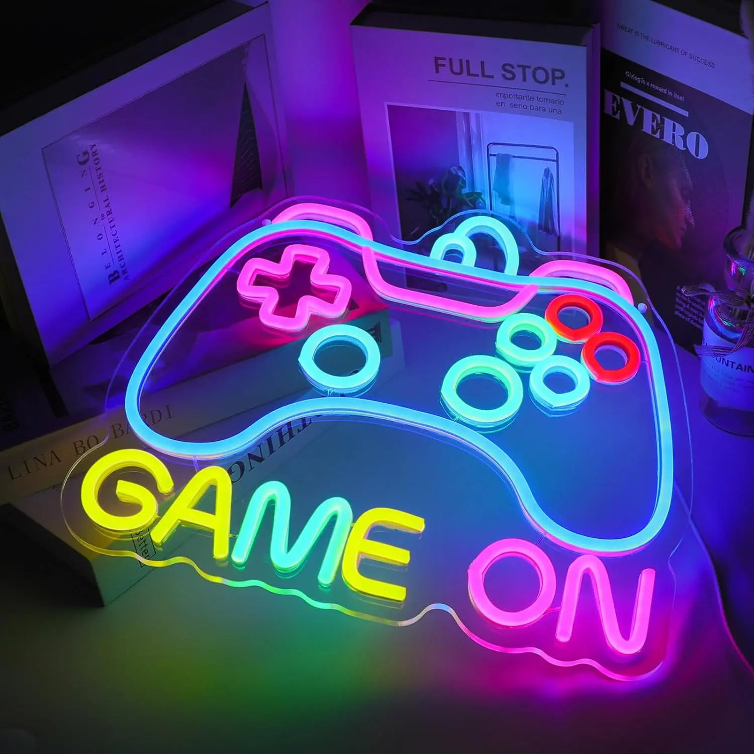 Gaming Neon Sign USB Dimmable Neon Light Sign LED Game Controller Sign for Bedroom Game Room Man Cave Wall Art Decor Gift
Gaming Neon Sign USB Dimmable Neon Light Sign LED Game Controller Sign for Bedroom Game Room Man Cave Wall Art Decor Gift
