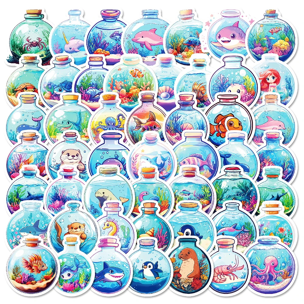 10/30/50pcs Cute INS Sea World In The Bottle Stickers Cartoon Graffiti Decals Toy DIY Notebook Guitar Phone Car Sticker for Kids
10/30/50pcs Cute INS Sea World In The Bottle Stickers Cartoon Graffiti Decals Toy DIY Notebook Guitar Phone Car Sticker for Kids