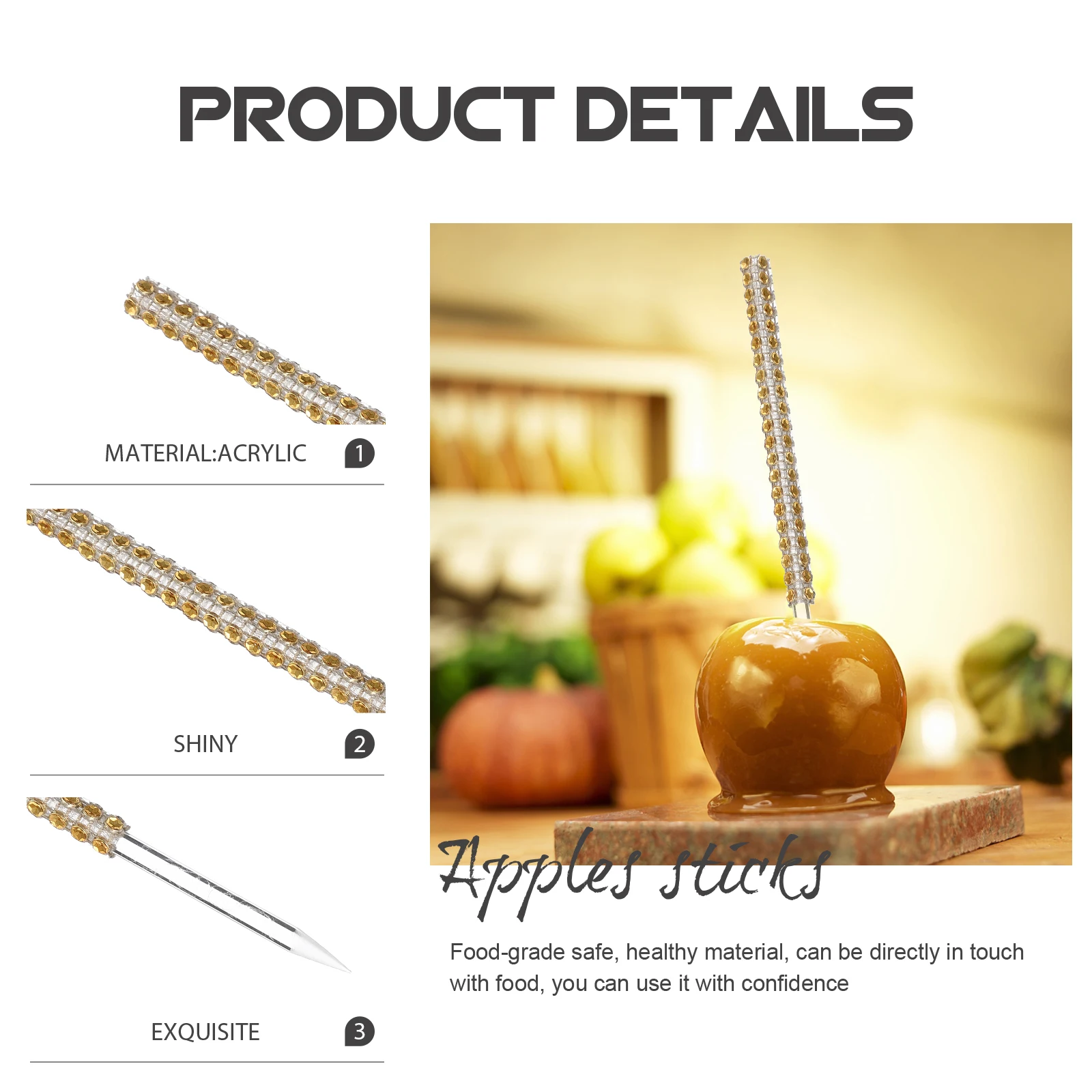 12 Pcs Rhinestone Acrylic Sticks Lollipop Making Cake Apple Party Supplies Food Grade Safe Multi Purpose Craft Sticks
12 Pcs Rhinestone Acrylic Sticks Lollipop Making Cake Apple Party Supplies Food Grade Safe Multi Purpose Craft Sticks