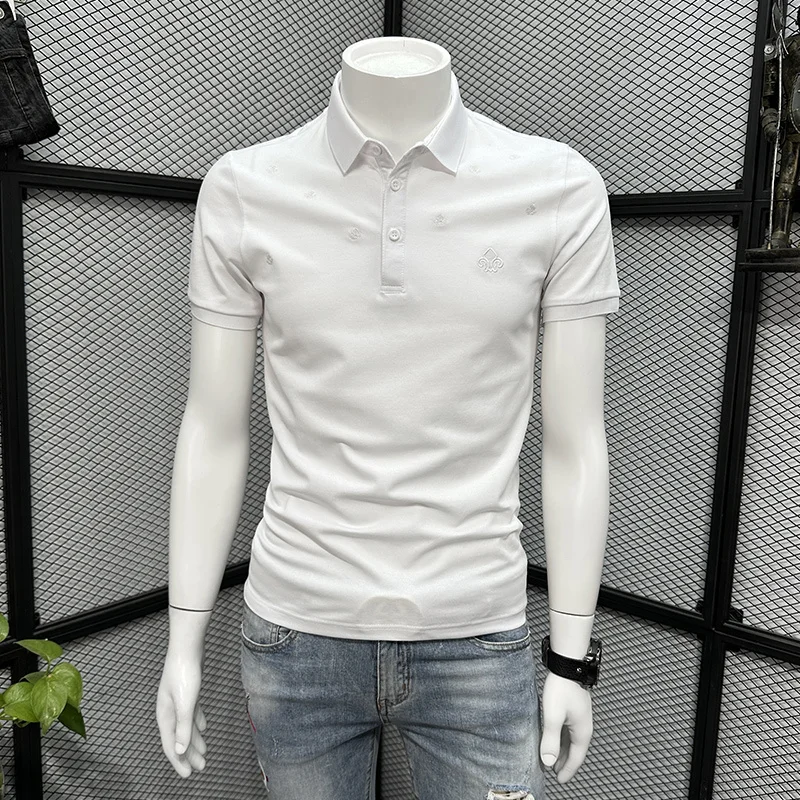 Summer 2026 New Men's Short Sleeve Embroidered Polo Shirt Casual Slim Fit T-Shirt High-Quality Trendy Wear for Hot Weather
Summer 2026 New Men's Short Sleeve Embroidered Polo Shirt Casual Slim Fit T-Shirt High-Quality Trendy Wear for Hot Weather